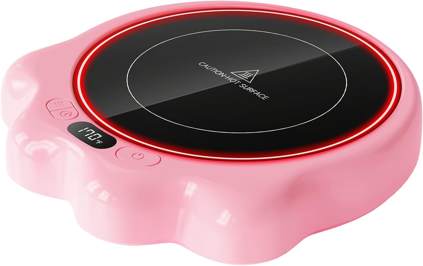 Gaiatop Mug Warmer, 50W Cute Cat Paw Cup Warmers, Heated Plate - Black | 3 Temp Setting, 2-10H Auto Shut Off, Coffee Accessories Keep Beverage Hot for Desk and Home, Stocking Stuffers for Tea Candle