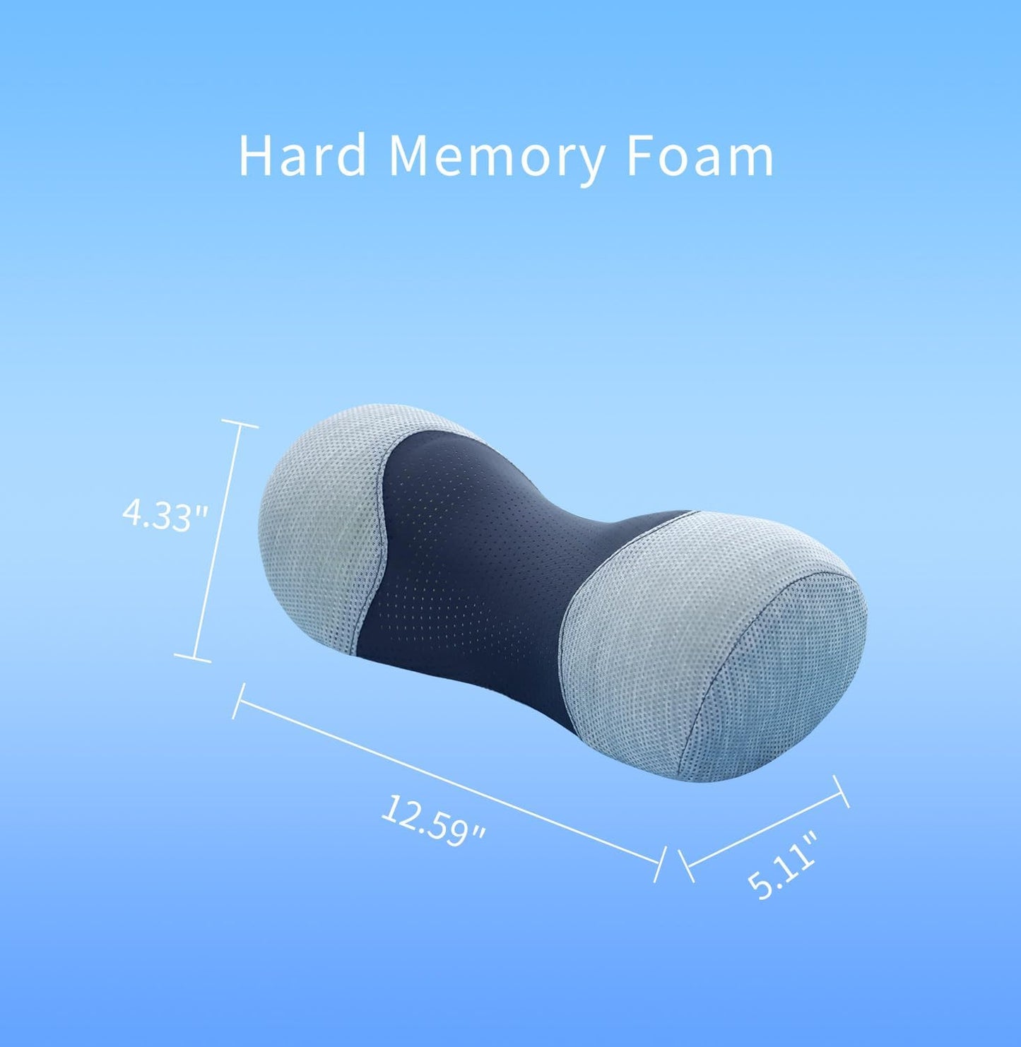 Bespilow Small Neck Roll Pillow for Sleeping, Neck Pillows for Pain Relief | Travel Cervical Support Pillow for Bed Sleep, Round Contour Memory Foam Bolster for Back Sleepers, Breathable Cover, Odorless