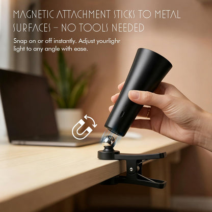 4-in-1 Rechargeable Desk Lamp, Clip and Wall Light, 2 Pack | Use as a desk, clip, wall, or handheld light with USB-C recharge and flexible placement.