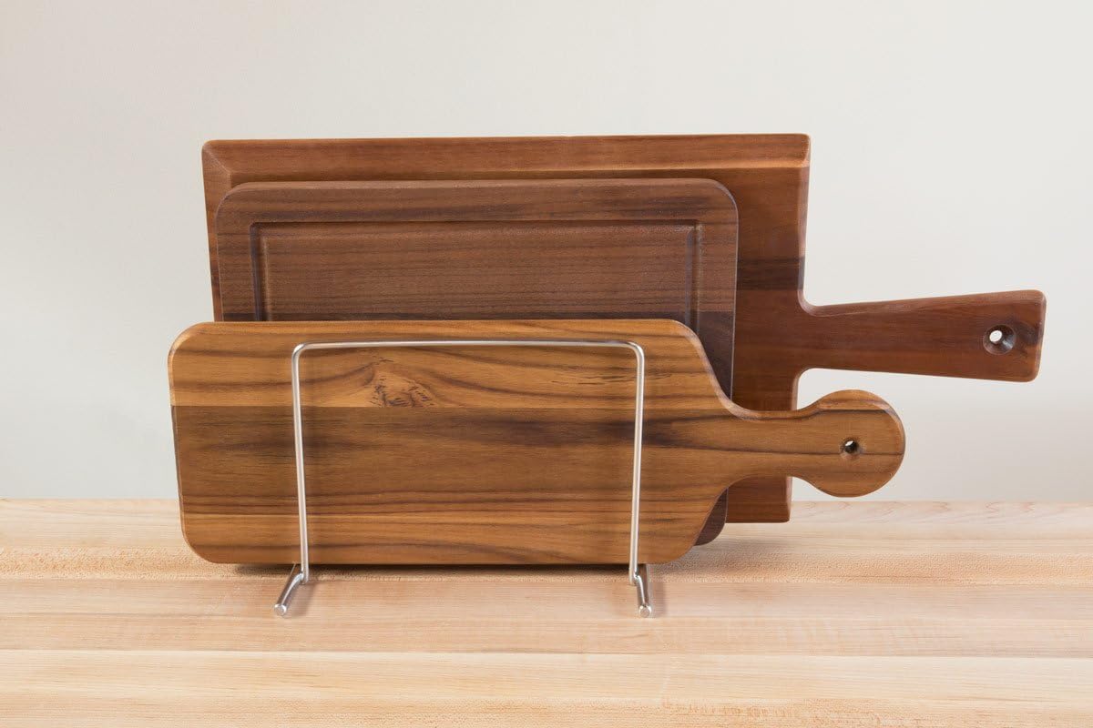 Commercial Cutting Board Rack, Fits 1" Thick Baking Pans and Sheets for Organizer - NSF Stainless Steel, Holds 6 Boards