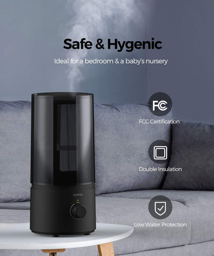 raydrop 1.7L Cool Mist Humidifier for Bedroom Nightstand