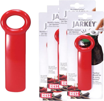 Brix JarKey Original Easy Jar Key Opener, 2-Pack, Red