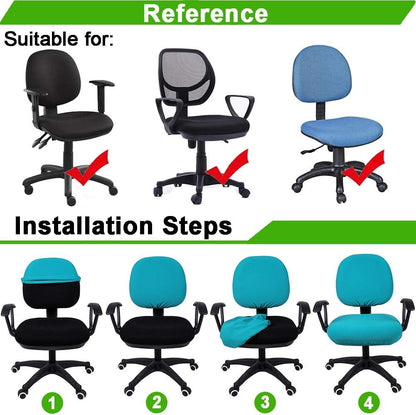 Smiry Office Computer Chair Armrest Covers, 2PCs Anti-dust Arm Rest Pad | Removable Washable Desk Chair Arm Pad Covers, Grey