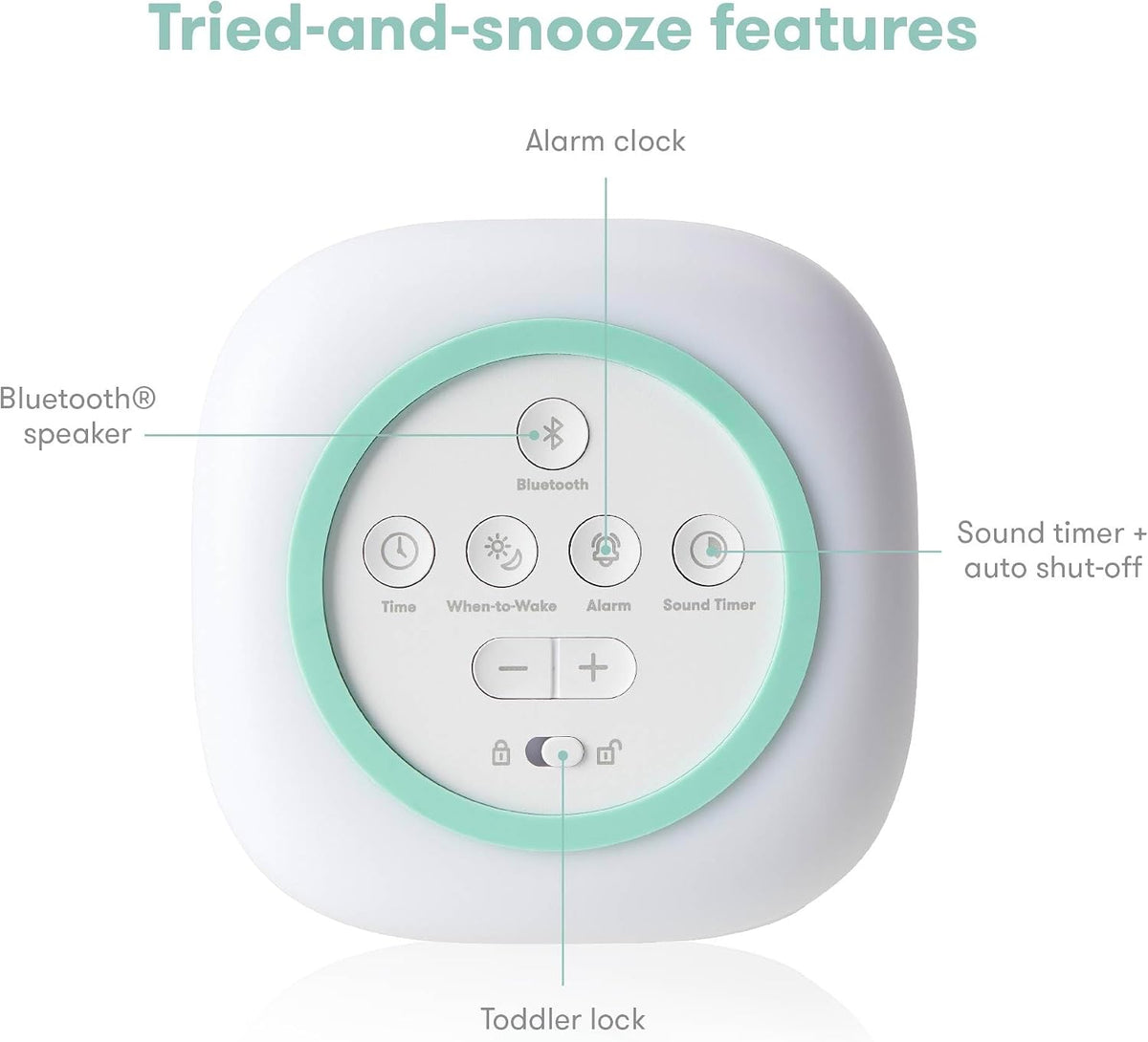 Frida Baby 3-in-1 Alarm Clock, Sound Machine, Nightlight, Bluetooth Enabled