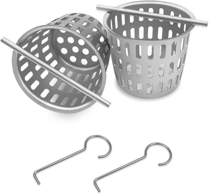 2 Inch Hair and Debris Strainer, Shower Drain Strainer with Lifting Hook, Stainless Steel Debris Basket Shower Drain Catcher, Hair Catcher for Floor Drain