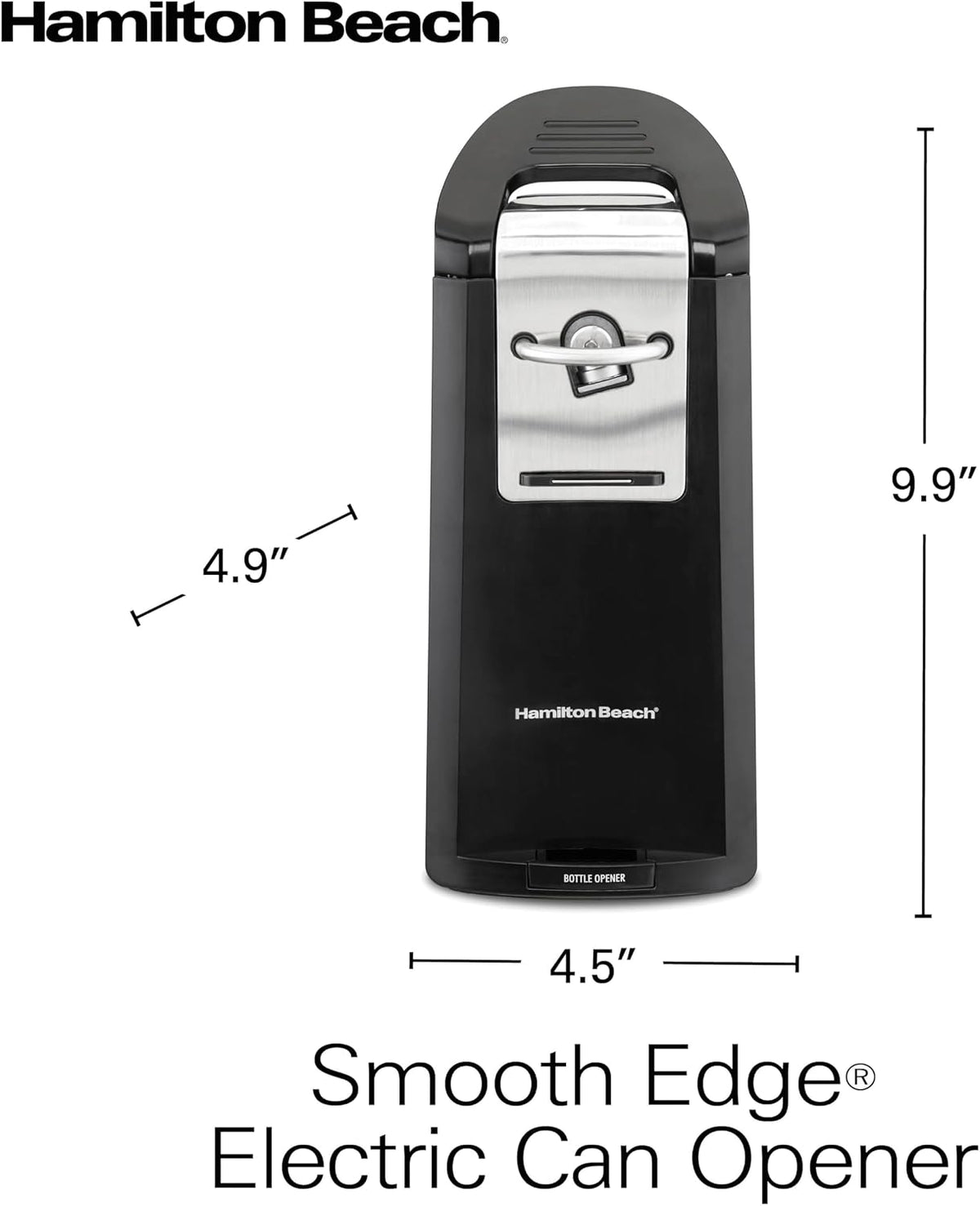 Hamilton Beach Smooth Touch Electric Can Opener With Easy Push Down Lever