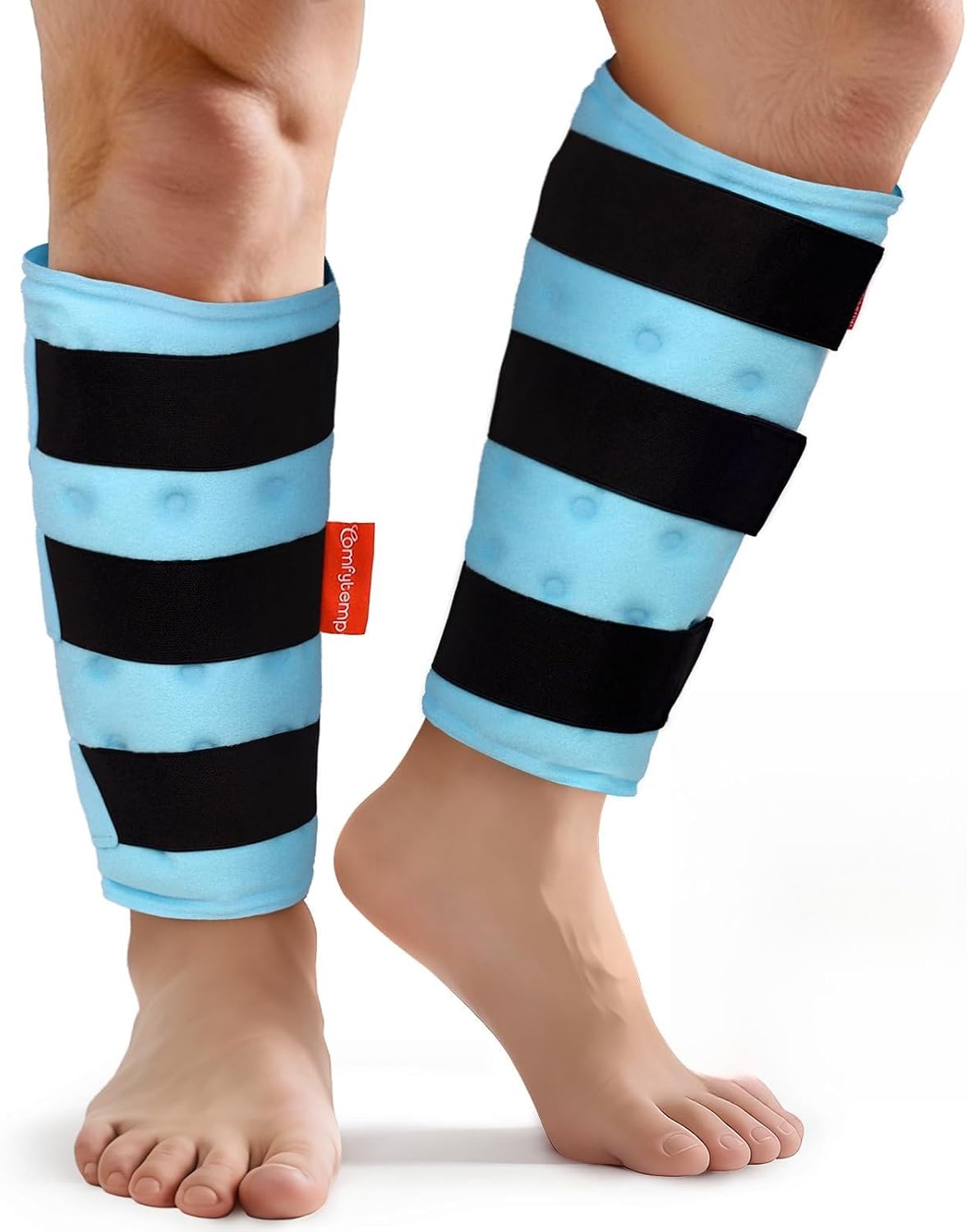 Comfytemp Large Knee Ice Pack Wrap Reusable Gel, FSA Eligible HSA, Full Coverage Knee Cold Compression Brace for Injuries, Pain Relief, Replacement Recovery, Arthritis, Surgery, Women Men Gift