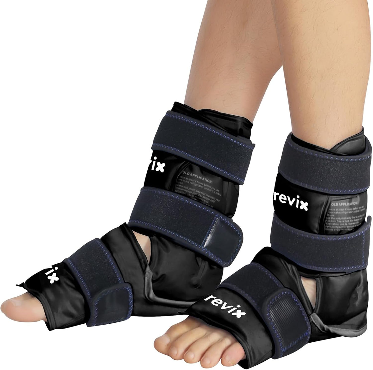 REVIX Ankle Ice Pack Wrap, Reusable Gel Ice Pack for Foot Pain Relief