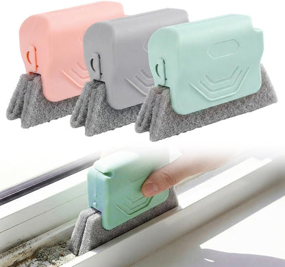 Magic Window Track Cleaner, Window Groove Cleaning Brush Tools Set, Cleaner Brushes for Window lides Gaps Tile Lines Shutter Slats Car Vents & Narrow Gaps (Mix)