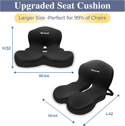 Car Seat Cushion with Lumbar Support Pillow, Seat Cushion for Driving