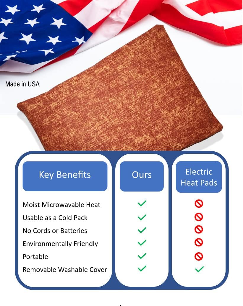 Microwavable Corn Filled Heating Pad and Cold Pack/Washable 100% Cotton Cover (Cross Hatch - Mint, 7.5in W x 11in L)