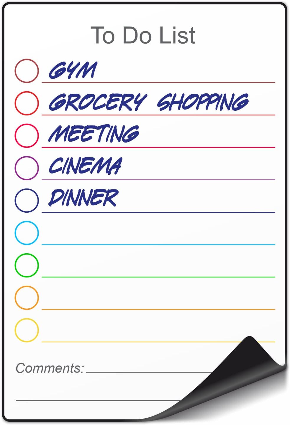 Dry Erase Small Magnetic to Do List White Board for Fridge A5 - Lined Dry Erase Todo List for Refrigerator - Daily Magnetic Planner - Mini Whiteboard Checklist - Magnet Task List White Board