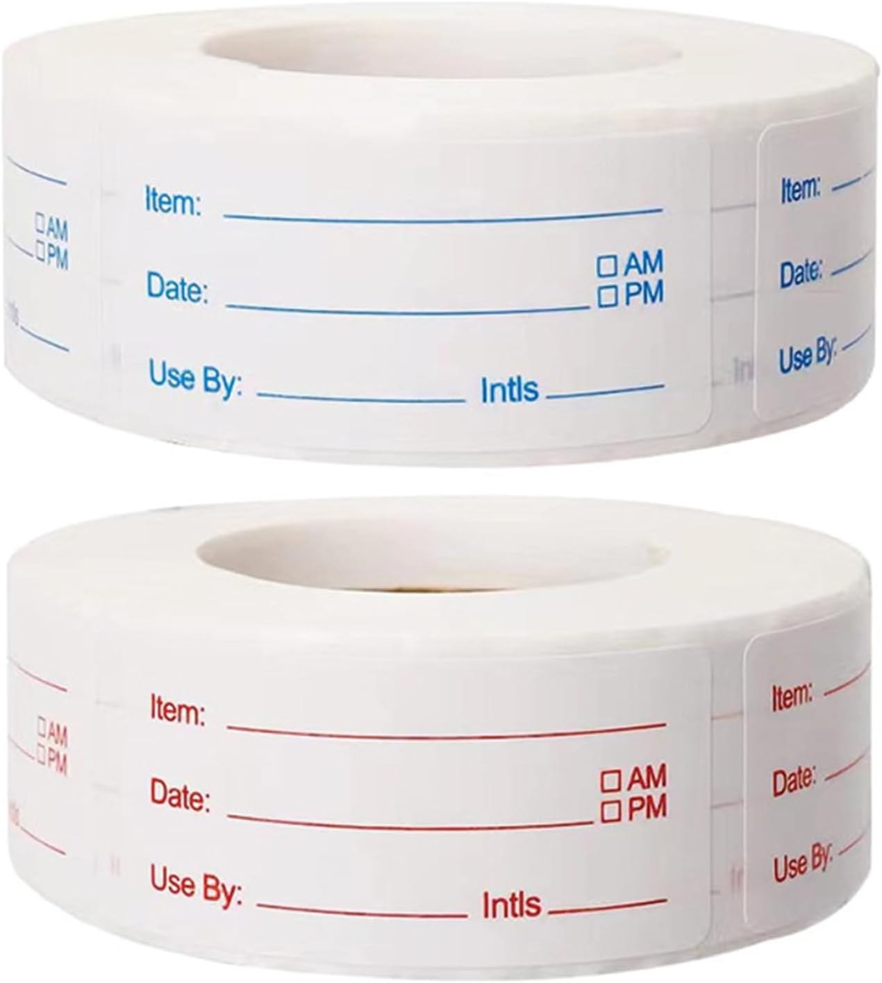 500 Pieces Dissolvable Food Labels,1 x 2inch Food Date Stickers Labels Freezer Labels for Food Containers, Easy to Write On(red)