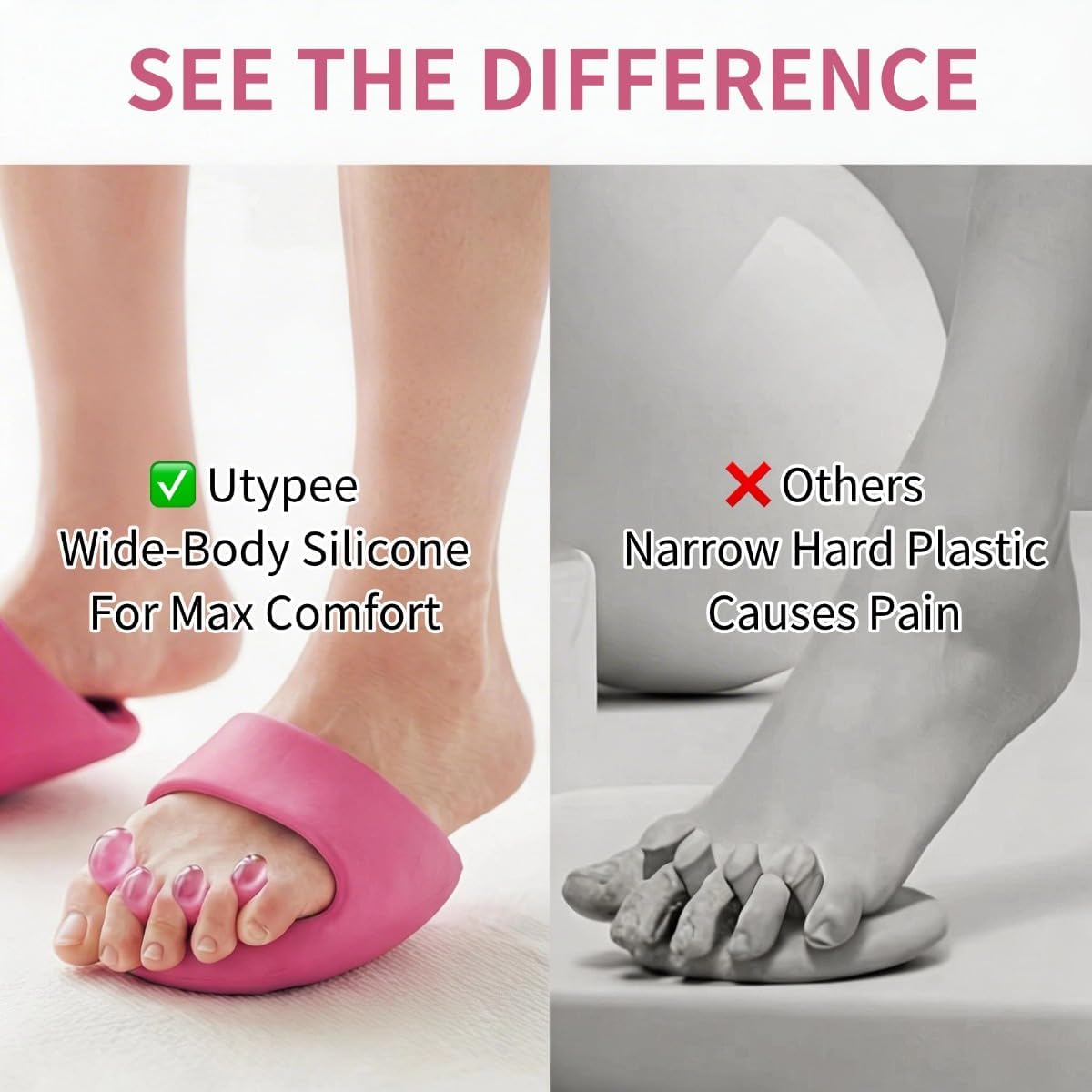 Foot Arch Trainer for Plantar Fasciitis, Extra Wide Toe Splay Stretcher & Ankle Strengthener, Heavy Duty Flat Feet Arch Support for Women, Pilates Posture Corrector