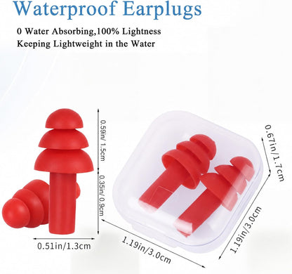 24 Pairs Black Ear Plugs Bulk NRR 29dB Reusable Silicone Ear Plugs with Plastic Cases Soft Foam Plug for Sleeping Noise Cancelling Concerts Shooting Swimming Noise Reduction