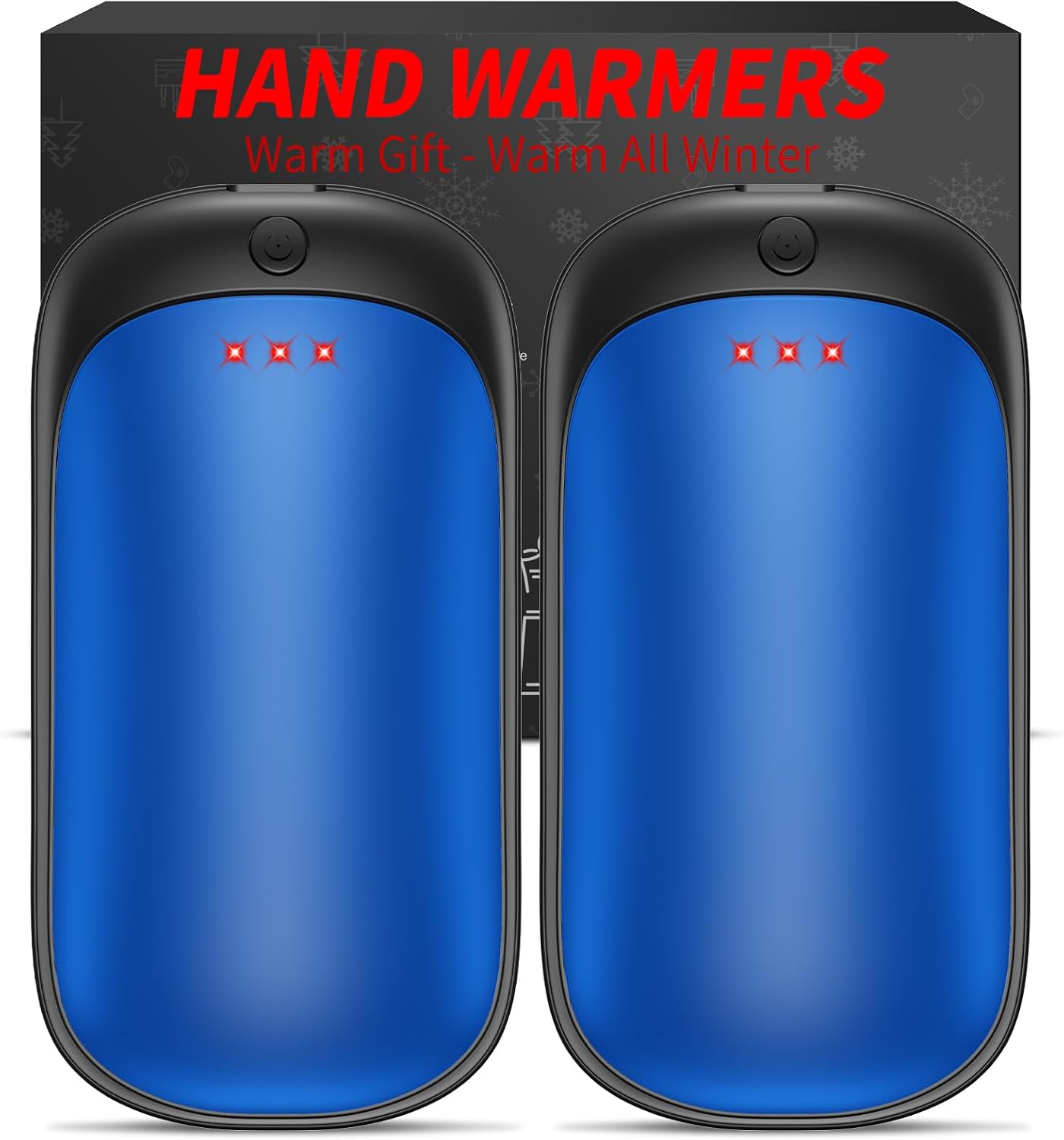 Lerat 2 Pack Hand Warmers Rechargeable, Portable Electric Hand Warmers Reusable, Portable Pocket Heater, Gifts for Men Women Kids, Hunting, Golf, Camping Accessories