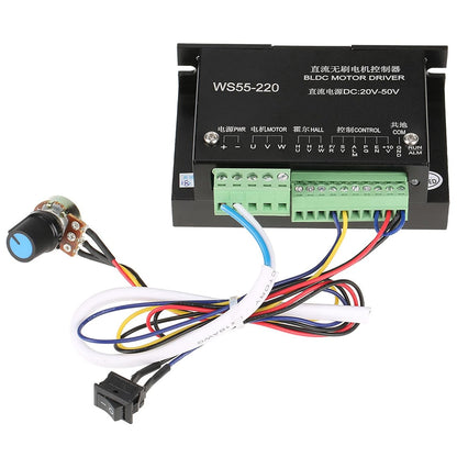 Motor Driver Controller,WS55-220 DC 48V 500W CNC Brushless Spindle BLDC Motor Driver Controller with Overvoltage , OverCurrent