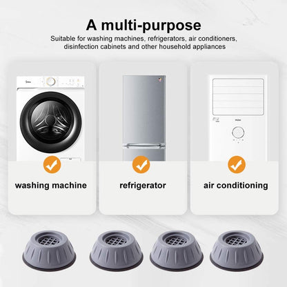Mwellewm Anti Vibration Pads for Washing Machine Shock and Noise Reducing Washing Machine Support Anti Slip Vibration Rubber Washing Machine Feet Dryer Washer Vibration Stabilizer(1.7D x 0.16 H)