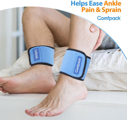 Comfpack Cold Therapy Wrap with 2 Packs for Pain Relief, Reusable Gel Ice Packs for Foot Plantar, Wrist, Ankle, Great for Sprains, Muscle Pain, Bruises, Injuries | Hot and Cold Ice Packs for Foot Plantar, Wrist, Ankle, Great for Sprains, Muscle Pain,