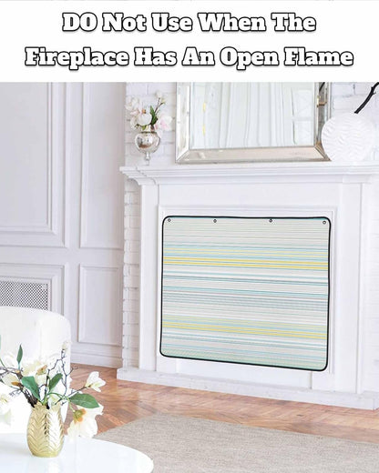 Magnetic Fireplace Cover Purple Stripes Fireplace Screen Decorative Classic Striped Lines Insulation Fireplaces Blocker Blanket Save Energy Fireplaces Draft Stopper Covers for Living Room 36x30 Inch