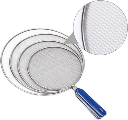 4 Pack Oil Splatter Guard Mesh Anti Spill Oil Cover Stainless Steel Splatter Screen for Frying Pan Pot Safeguard Kitchen Accessories 18.50 X 12.99 X 0.39 in
