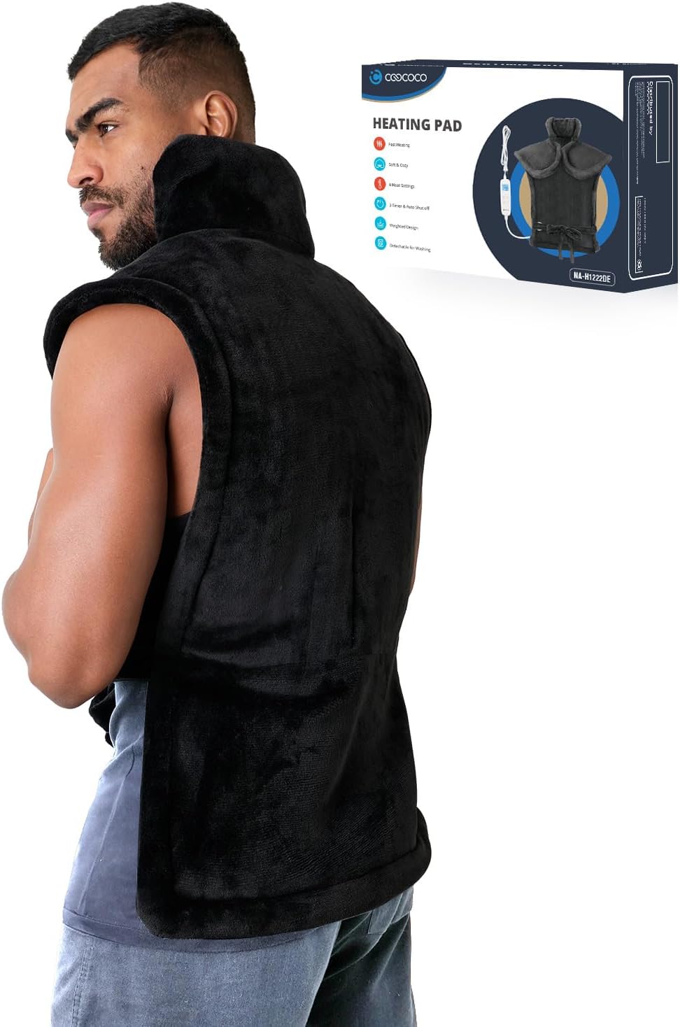 CooCoCo Heating Pad for Back Pain Relief, 24 X 33 in
