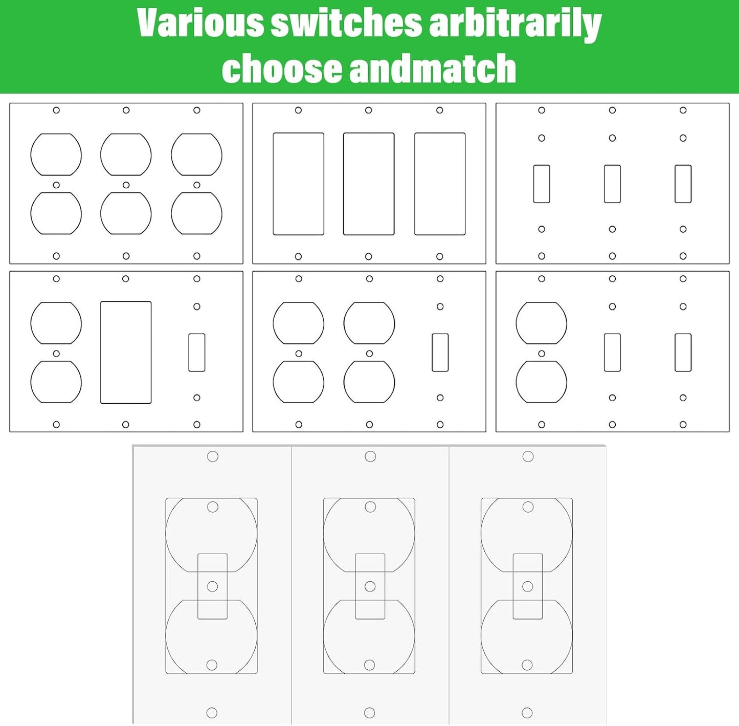 70 Pcs White Wall Insulation Gasket Rectangle Wall Plate Outlet Sealers White Outlet Insulation Foam Replacement Weatherproof Gasket Sealer Energy Saving