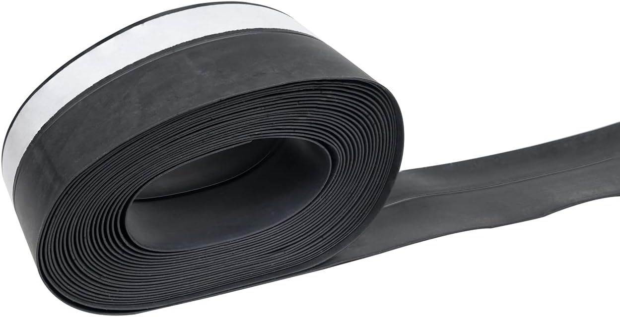 Door Weatherstrip Strong Adhesive Door Bottom Seal Black Rubber Strip 16.4 Feet Length Weather Stripping Bottom Seal Strip Door Winddow Sweep Weather Stripping Draft Stopper