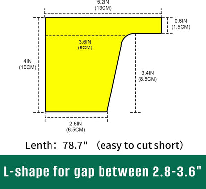 Bed Filler for Headboard, Suitable for Gap 1-2" of King Queen Twin Bed, 78.7'' Long Wedge Sleeping Pillow, Foam Mattress Gap Filler