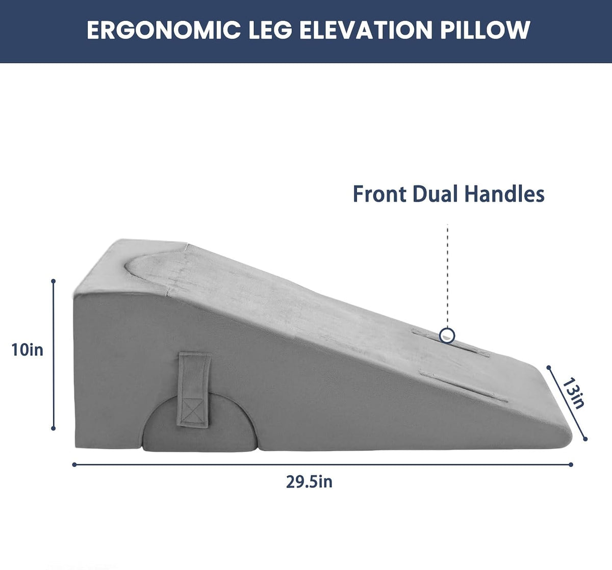 2 Adjustable Arc-Designed Leg Elevation Pillow for After Surgery – Knee Replacement Recovery Aid, Bone Foam Knee Surgery Pillow for Hip & Ankle Pain Relief
