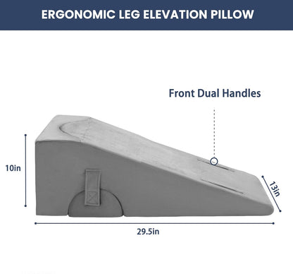 2 Adjustable Arc-Designed Leg Elevation Pillow for After Surgery – Knee Replacement Recovery Aid, Bone Foam Knee Surgery Pillow for Hip & Ankle Pain Relief