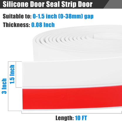 Draft Seal Tape for Doors and Windows 2 in x 20 Ft Silicone Weather Stripping Extra Thick 2mm Door Seal Strip with Strong Adhesive Draft Insulation Stopper Side Seal - Clear