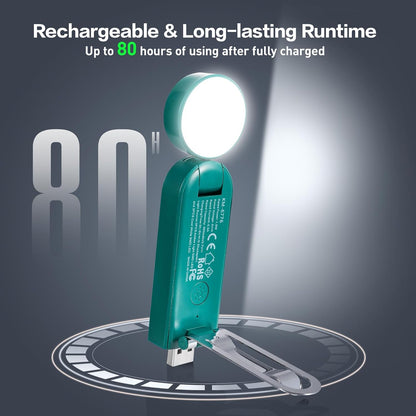 VAVOFO USB Rechargeable Bookmark Reading Light, Blue Light Blocking Amber LEDs for Bedtime Reading - Clip On, 9 Lighting Modes