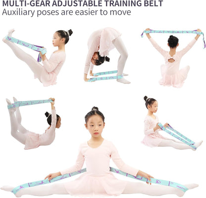 8 Loops Stretching Strap for Kids, Extended Dance Stretch Band Elastic for Ballet & Gymnastics, Children's Resistance Bands for Flexibility Training, Dance Equipment for Girls