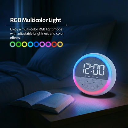 OCEST Sunrise Alarm Clock with White Noise & Dimmable RGB Night Light