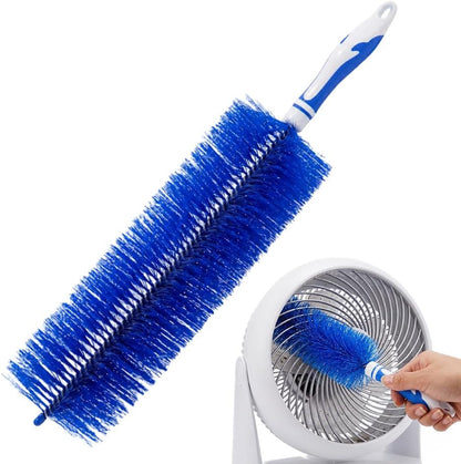 Fan Cleaning Brush, 2026 New Bendable Microfiber Head Dusting Brushes, Reusable Fan Cleaner Brush Dust Remover for Electric Fans, Air Conditioning, Car Vents and Blind，Blue：43cm