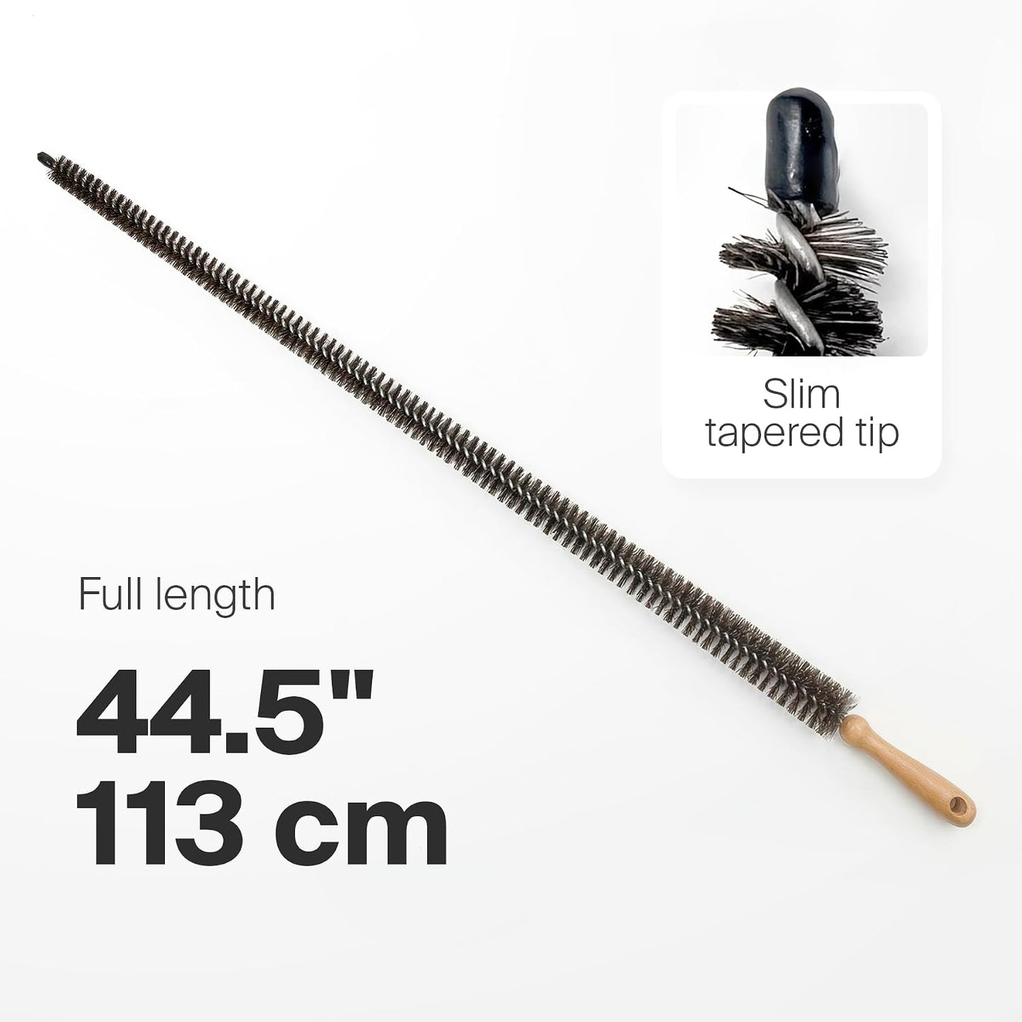 KONEX 44" Dryer Vent Cleaner Brush Flexible Lint Trap Cleaning Tool with Horsehair Bristles