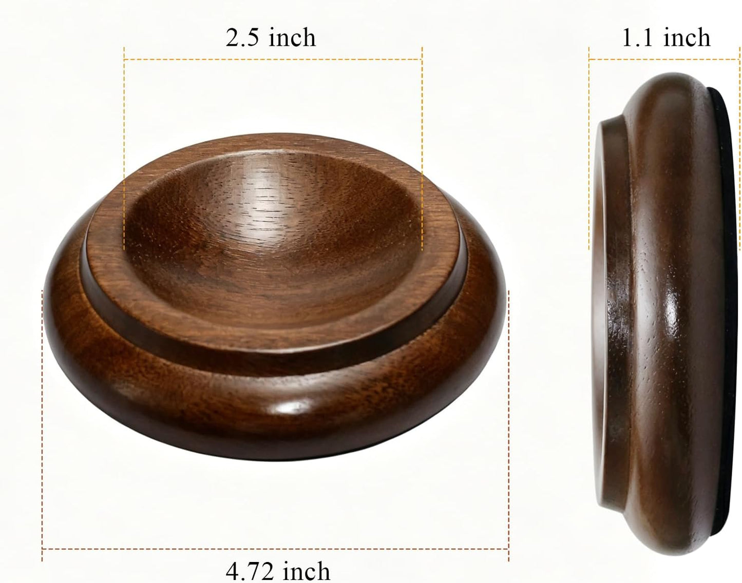 Piano Caster Cups Furniture Pads Upright Piano Caster Cups Wood Coasters Cups Floor Protectors for Furniture Furniture Floor Protectors (Walnut, 4)