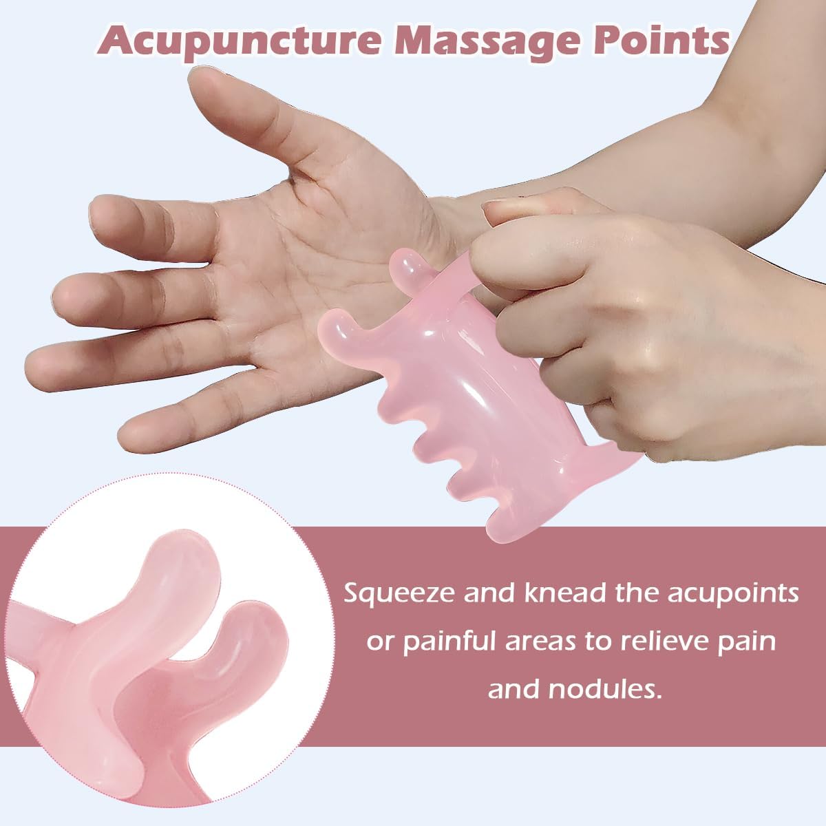 Lymphatic Massage Roller for Cellulite Remover Body Sculpting - Handheld Cellulite Massage Tool for Body Bloat Blood Circulation Lymphatic Drainage Pink