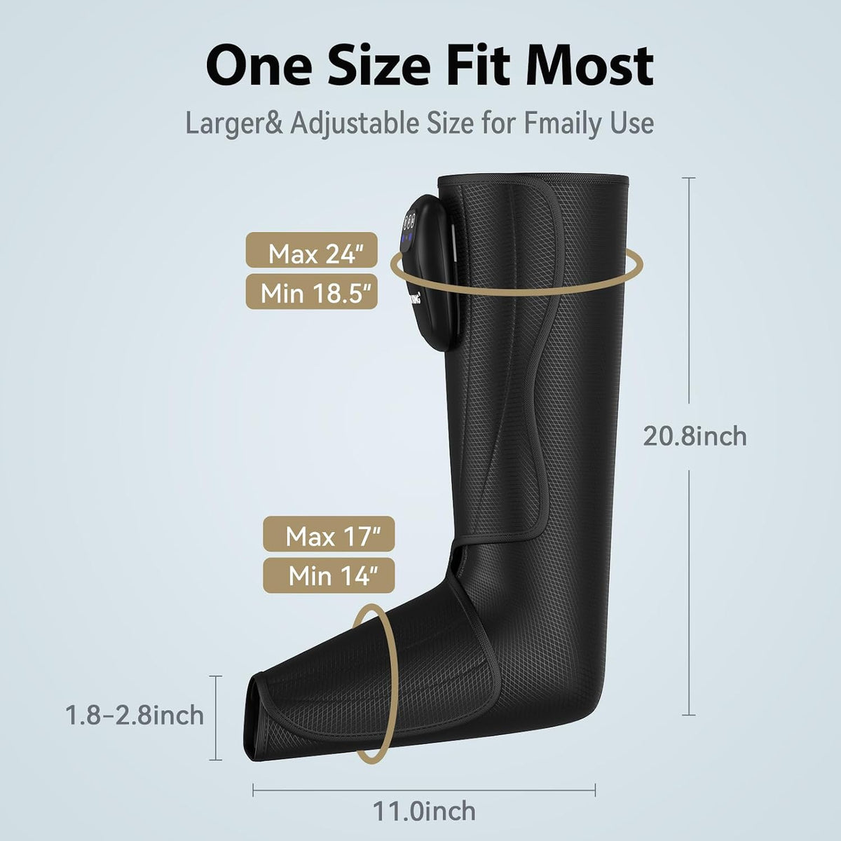 FIT KING Cordless Leg Compression Massager, Foot and Calf Massage Boot