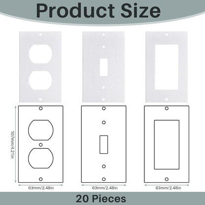 30 Pieces Wall Plate Insulation Gasket Wall Gasket Replacement Outlet Insulation Pads White Weatherproof Insulating Foam Switch Sealer for Outlets One Double Triple Gang Switches