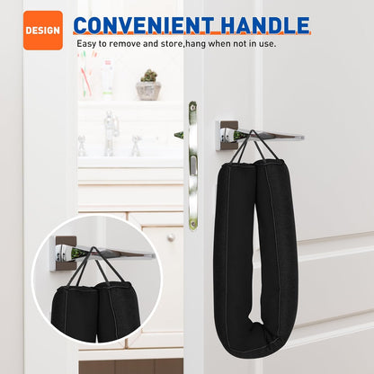 MAGZO Under Door Draft Stopper 30 Inches, Sound Proofing for Door, Gray | Triangular Weighted Sound Proofing for Door Draft Blocker, Easy Install & Machine Washable