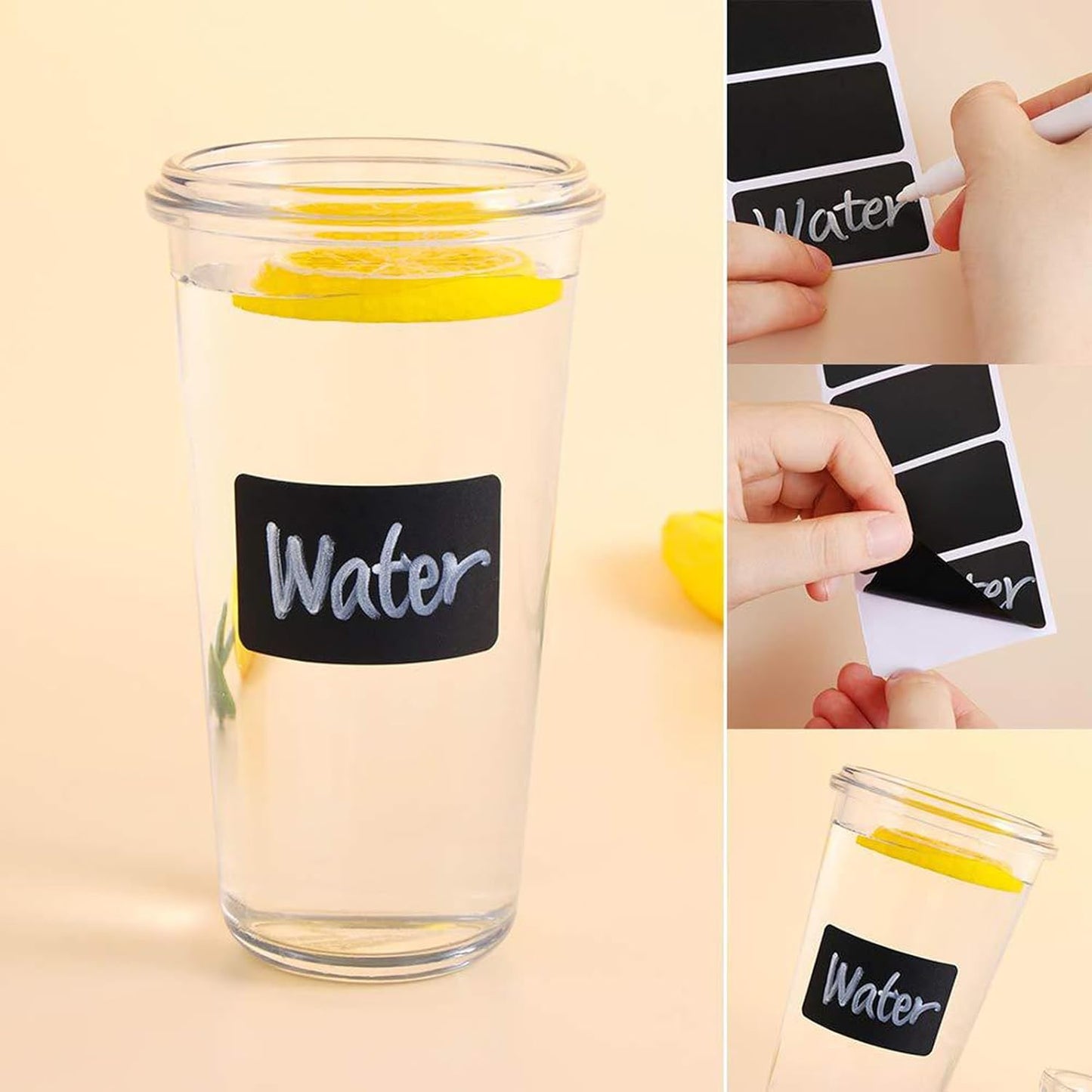 Chalkboard Labels, 300PCS Waterproof Blackboard Reusable Chalk Sticker Label, Removable Pantry Labels Rectangle for Storage Bins, Mason Jars, Food Containers, Office