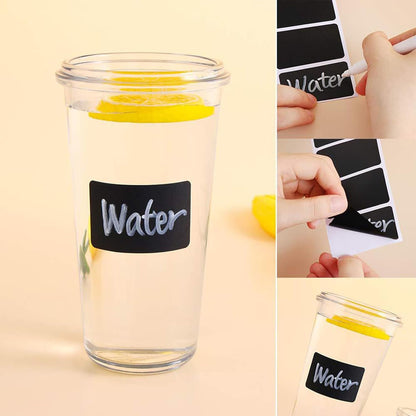 Chalkboard Labels, 300PCS Waterproof Blackboard Reusable Chalk Sticker Label, Removable Pantry Labels Rectangle for Storage Bins, Mason Jars, Food Containers, Office