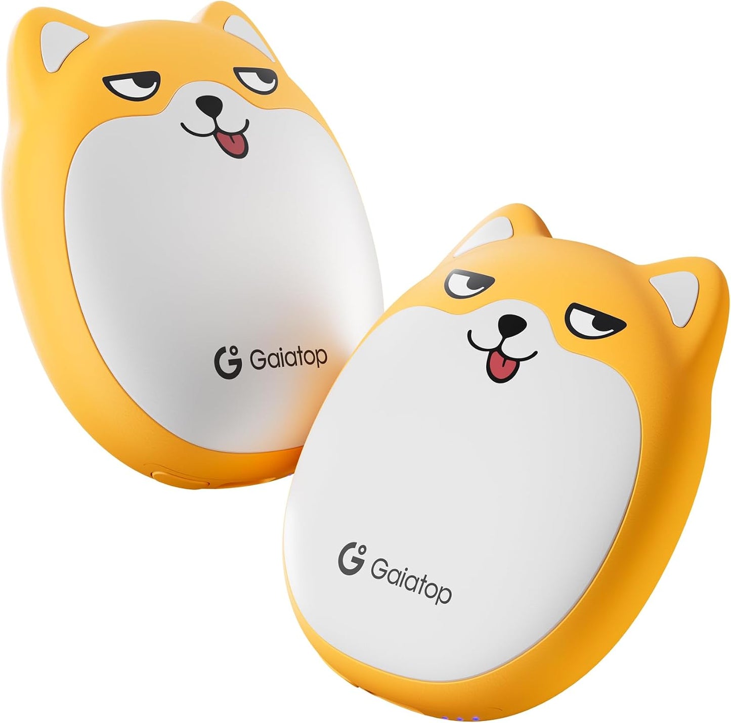 Gaiatop Rechargeable Hand Warmers 2 Pack, Cute Dog Magnetic Design | Ultra-Slim 0.77 in Fits Gloves and Pockets, 3 Heat Levels, 2.15 oz Each, Matte Ergonomic Grip, Reusable Winter Gift for Women