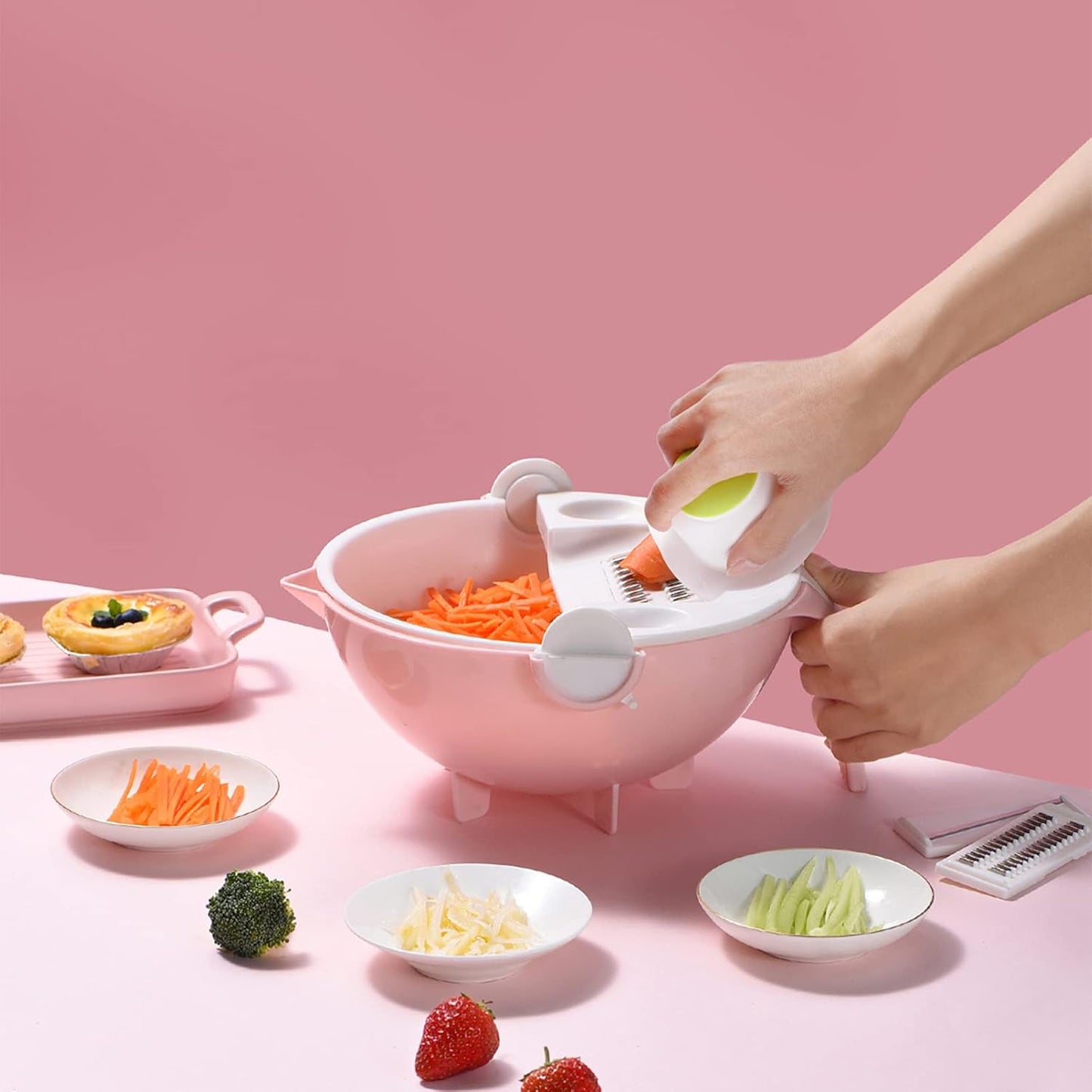 Yardwe Food Safety Holder Mandoline Slicing Tool Food Slicer Cutter Veggie Shredder Finger Hand Guard Anti Cut for Mandoline Cutting Chopping and Grating