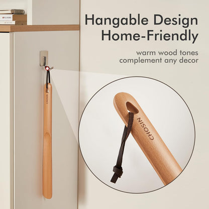 CHOSIN Shoe Horn Long Handle for Seniors Men Women, Small Shoe Spoon for Kids, 2pcs Boot Horn Shoe Helper for Home or Travel