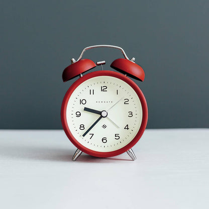 NEWGATE® Charlie Bell Echo Alarm Clock | Modern take on Classic Twin Bell Clock | Yellow | Easy to Read Numbers | Ideal for Bedside, Desk or Shelf | Modern Retro Bedroom & Office Accessory