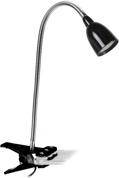 Newhouse Lighting NHCLP-LED-BLU Blue Metal Flexible Clamp-Style LED Goose Neck Desk Lamp in 3000K Warm White Color Temperature with Power Adapter and 6 ft. Power Cord