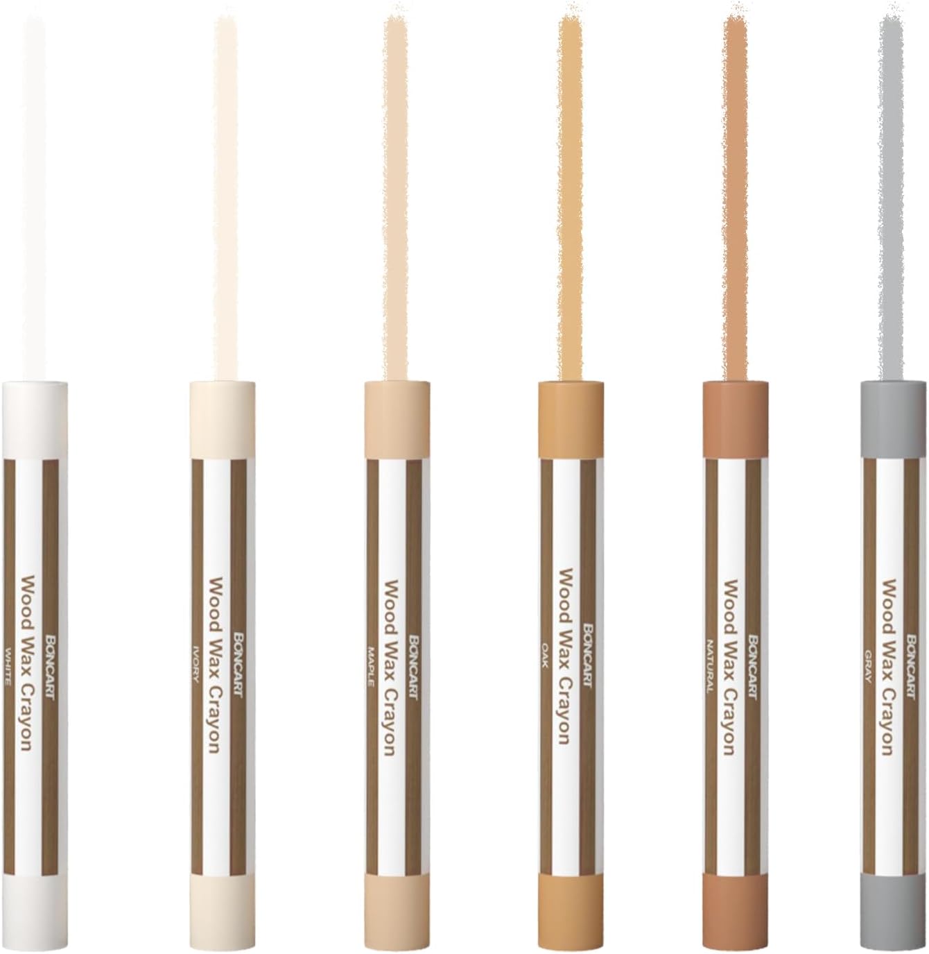 Boncart Wood Filler Sticks,12 Colors Wood Wax Crayons | For Repairing Scratches, Scuffs, Cracks, and Nail Holes on Wood Furniture, Floors, Cabinets, Tables, and Doors